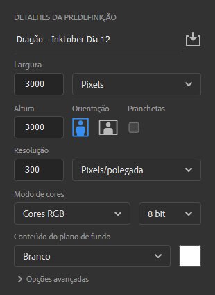 Novo documento do Adobe Photoshop CC 2019