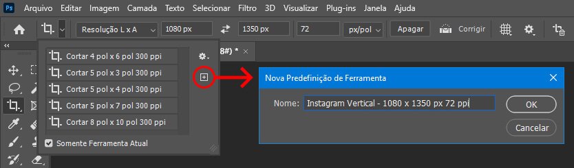 Criando uma nova predefinição de ferramenta do Photoshop