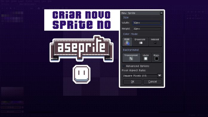 Como criar um novo sprite no Aseprite - Lucas Charnyai - Artista Digital