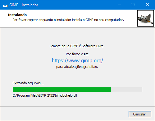 Instalando o GIMP no Windows